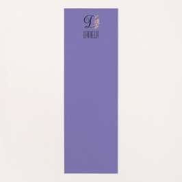 Initial-Aquarelllavene für Monogramm-Blume Yogamatte