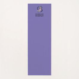 Initial-Aquarelllavene für Monogramm-Blume Yogamatte