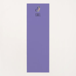 Initial-Aquarelllavene für Monogramm-Blume Yogamatte