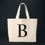 Initial B Jumbo Tote Bag Stoffbeutel<br><div class="desc">Initial B Jumbo Tote Bag</div>