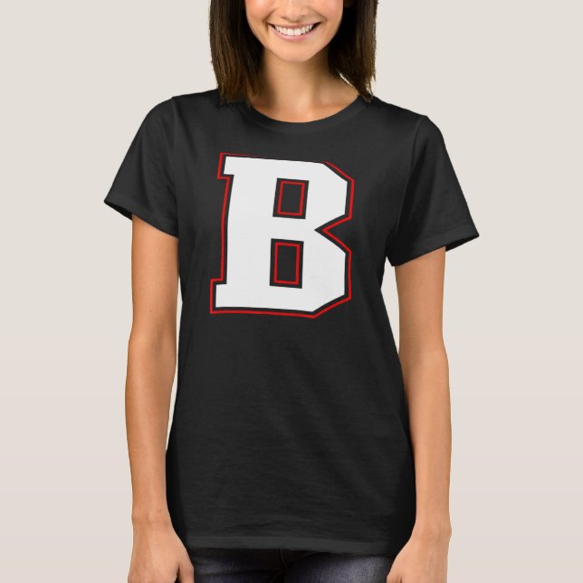 Initial B Monogramm B Letter B Hauptstadt Alphabet T-Shirt (Vorderseite)