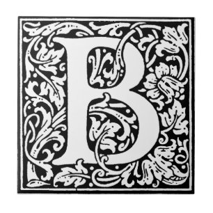 Initial B Monogramm. Muster für benutzerdefinierte Fliese