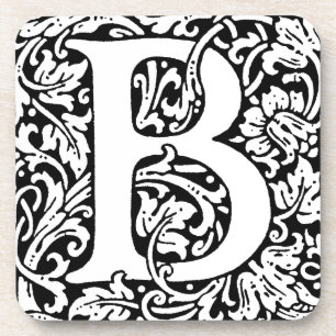 Initial B Monogramm. Muster für benutzerdefinierte Getränkeuntersetzer