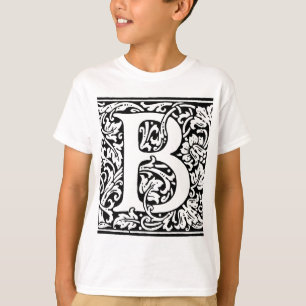 Initial B Monogramm. Muster für benutzerdefinierte T-Shirt