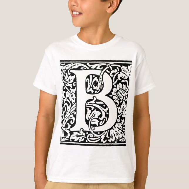Initial B Monogramm. Muster für benutzerdefinierte T-Shirt (Vorderseite)