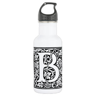 Initial B Monogramm. Muster für benutzerdefinierte Trinkflasche