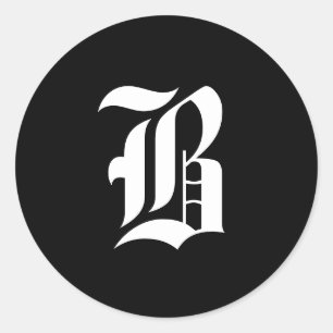 Initial B Runder Aufkleber