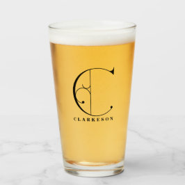 Initial C mit Nachname Glas der Klasse Monogramm