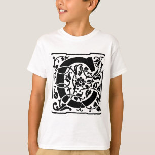 Initial C Monogramm. Maßgeschneidertes Muster für  T-Shirt