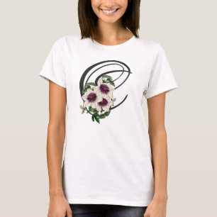 Initial C, Vintag Clematis T - Shirt