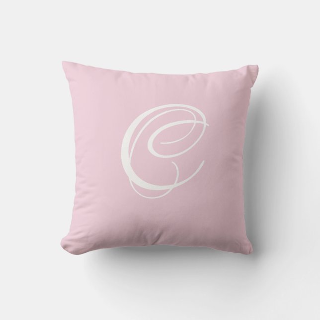 Initial Custom Letter C Monogram Kissen (Vorderseite)