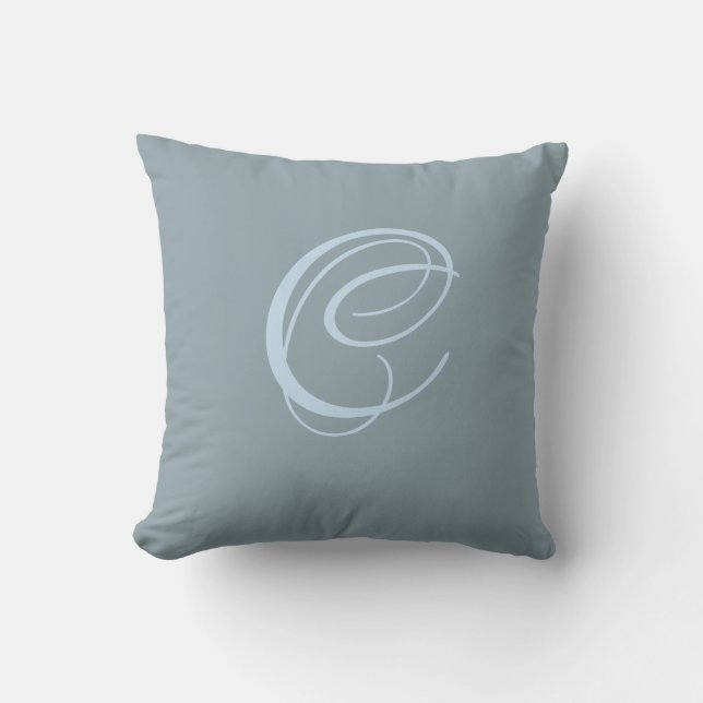 Initial Custom Letter C Monogram Kissen (Vorderseite)