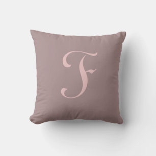 Initial Custom Letter F Monogram Kissen