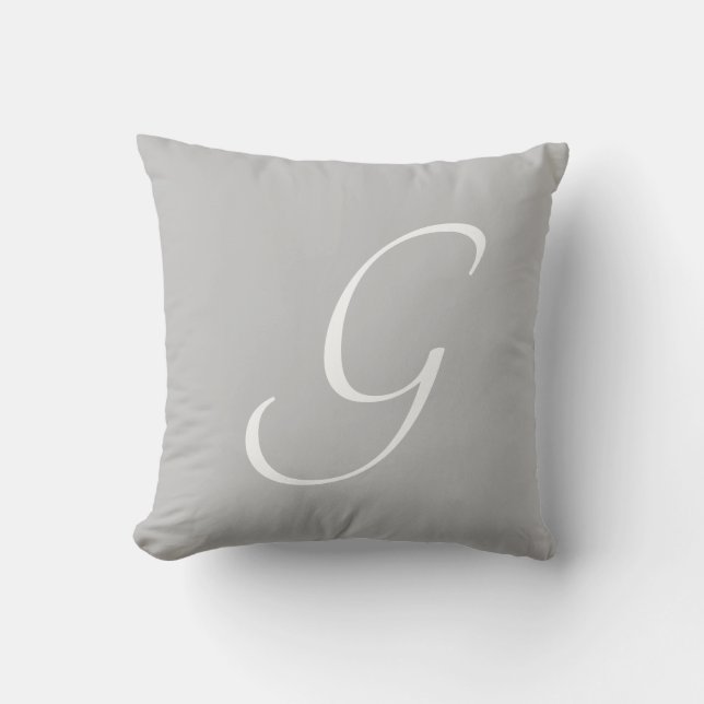 Initial Custom Letter G Monogram Kissen (Vorderseite)