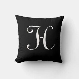 Initial Custom Letter H Monogram Kissen
