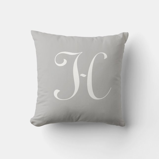 Initial Custom Letter H Monogram Kissen (Vorderseite)