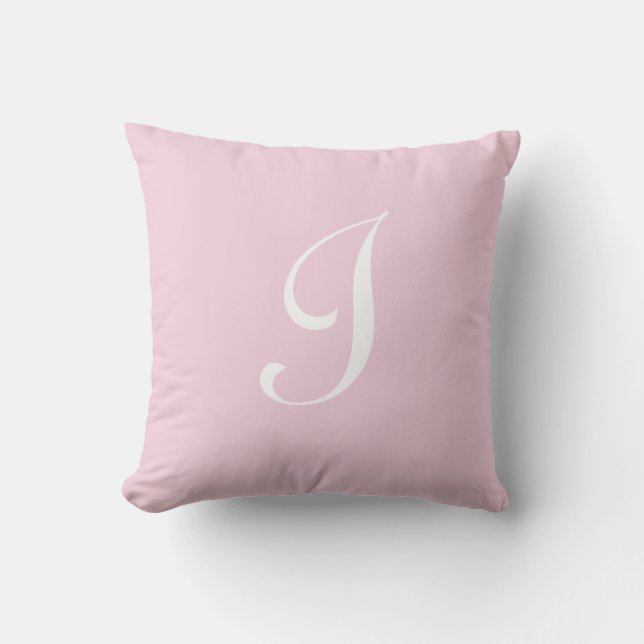 Initial Custom Letter I Monogram Kissen (Vorderseite)