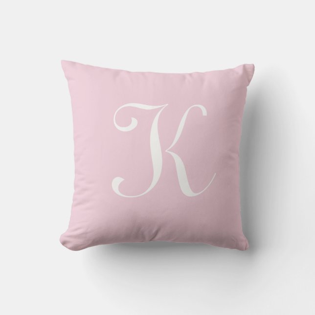 Initial Custom Letter K Monogram Kissen (Vorderseite)