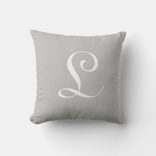 Initial Custom Letter L Monogram Kissen