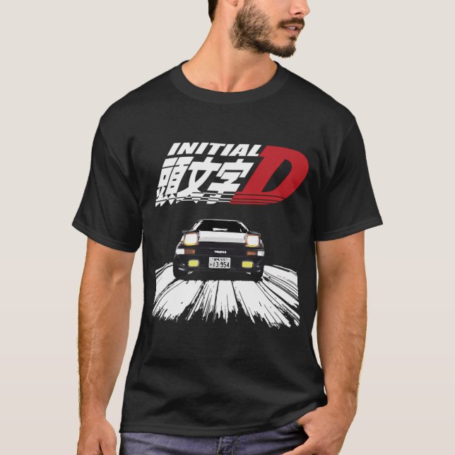 Initial D -  AE86 VERFOLGUNG T-Shirt (Vorderseite)