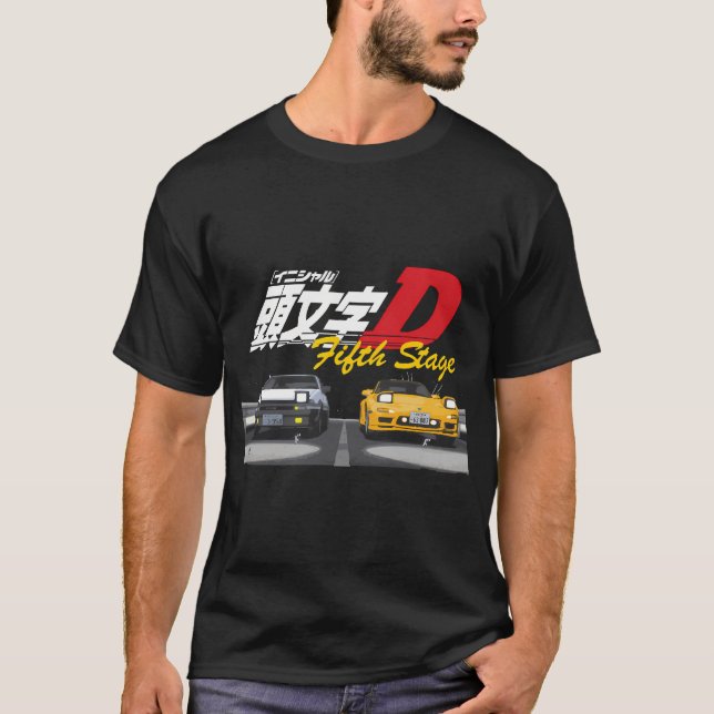 Initial D Deep Forest Drifting AE86 Takumi Rennstr T-Shirt (Vorderseite)