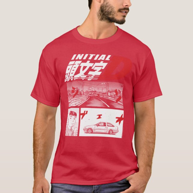 Initial D Manga 3 Panel Manga funny T-Shirt (Vorderseite)