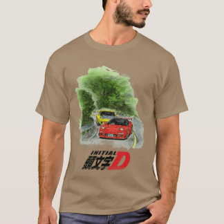 Initial D Manga Wasserfarben Autos Rennfreunde T-Shirt