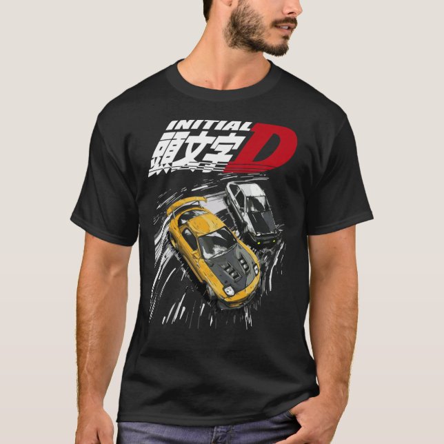 Initial D - Mountain Drift Racing Tandem AE86 vs F T-Shirt (Vorderseite)