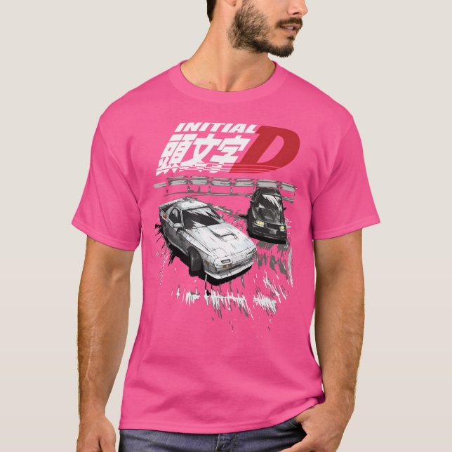 Initial D - Mountain Drift Racing Tandem Evo III V T-Shirt (Vorderseite)