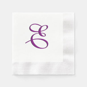 Initial der lila Monogramm Serviette