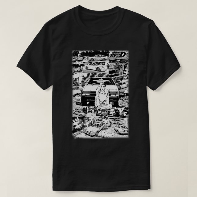Initial DTakumi Fujiwara Trueno AE86 T-Shirt (Design vorne)