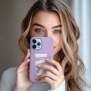 Initial Elegant Lavender Monogram Case-Mate iPhone Hülle
