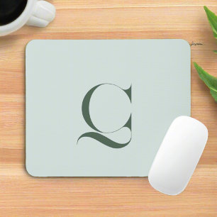 Initial für elegante Typografie-Skala Green Monogr Mousepad