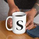Initial für Personalisiertes Monogramm eines benut Kaffeetasse<br><div class="desc">Machen Sie Ihre eigene 15 oz Kaffee Tasse mit jedem Buchstaben, Initial oder Nummer, die Sie gewollt haben. Klicken Sie einfach, um die Vorlage zu personalisieren und geben Sie alles, was Sie gewollt haben, in das benutzerdefinierte Textfeld ein, in dem Sie den Platzhalter "S" sehen. Diese machen ein personalisiertes Geschenk...</div>