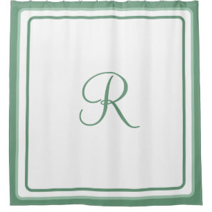 Initial Hotel Chic Mit Monogramm einfache Seite Gr Duschvorhang