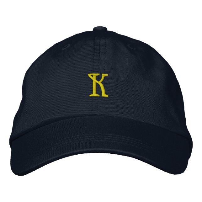 Initial "K" Designer Cap Bestickte Kappe (Vorderseite)