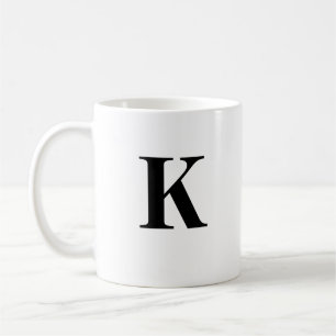 Initial K & Personalisiert Name Coffee Tasse