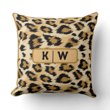 Initial Leopard Skin Print Monogram |