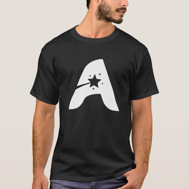 Initial Letter A Hauptstadt Alphabet Monogram T-Shirt (Vorderseite)