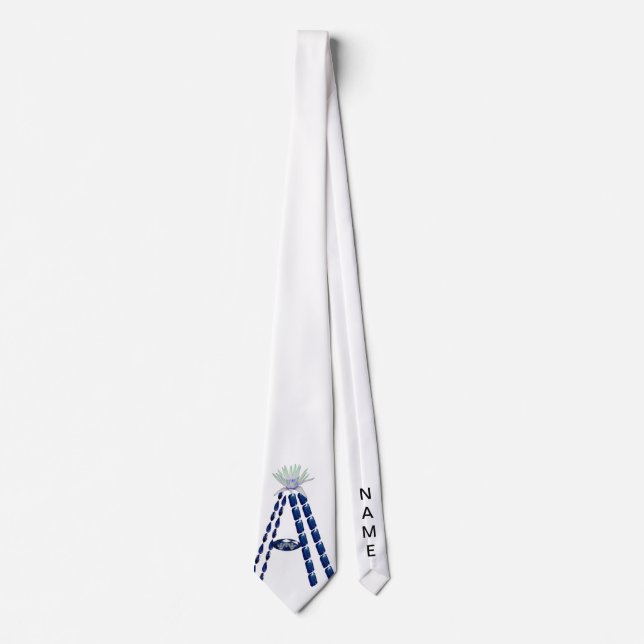 Initial Letter A, Monogram Modern Stylish Trendy Krawatte (Vorderseite)