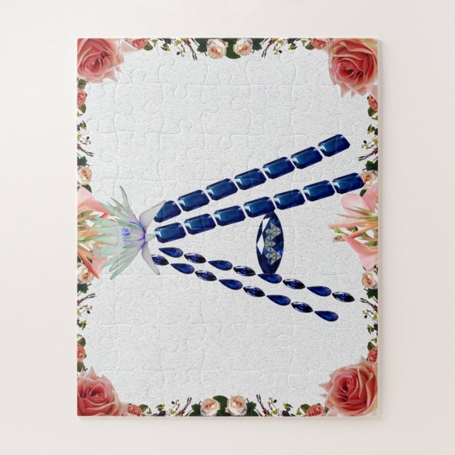 Initial Letter A, Monogram Modern Stylish Trendy Puzzle (Vertikal)