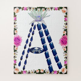 Initial Letter A, Monogram Modern Stylish Trendy Puzzle