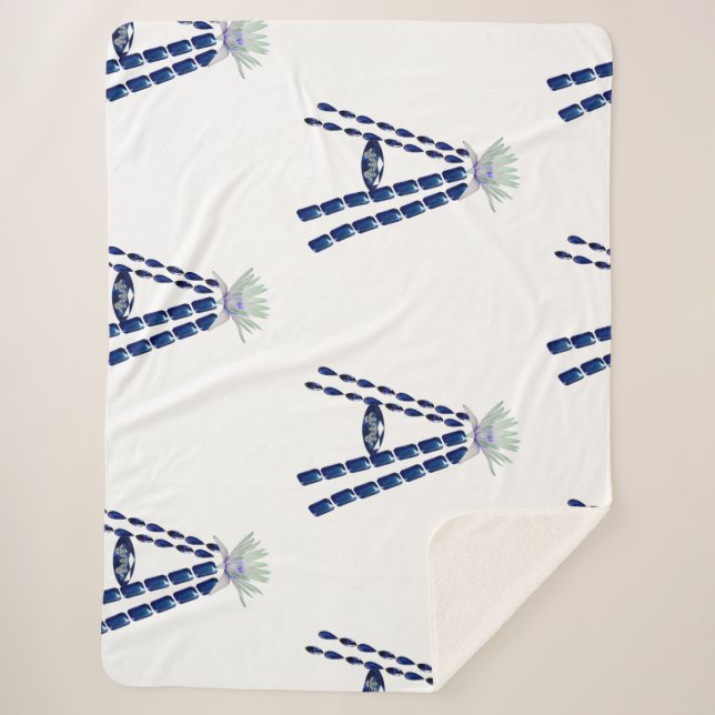 Initial Letter A, Monogram Modern Stylish Trendy Sherpadecke (Vorderseite)