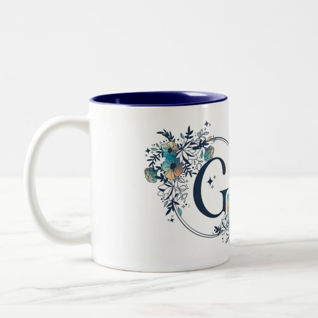 Initial - Letter G Zweifarbige Tasse (Links)