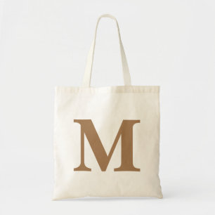Initial Letter Gold Monogram Modern Tragetasche