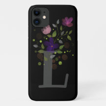 Initial Letter L Plus floral Design