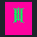 Initial Letter Modern Monogram Stylish Pink Green Poster<br><div class="desc">Fügen Sie mit unserem Initial Letter Modern Monogram Stylish Pink Green Poster eine Touch personalisierter Eleganz hinzu! Dieses elegante und zeitgenössische Design verbindet sanfte Rosa und frische grüne Farbtöne mit einem eleganten, modernen Monogramm in der Mitte und schafft so ein atemberaubendes Stück Wandkunst, das sich perfekt für jedes Zimmer eignet....</div>