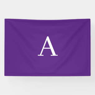Initial Letter Monogram Modern Style Lila Banner