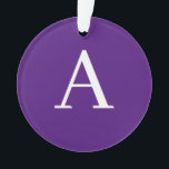 Initial Letter Monogram Modern Style Lila & blau Ornament<br><div class="desc">Möchten Sie ein Produkt mit den Initialen Ihres Namens besitzen? Es ist sehr einfach,  ästhetisch und attraktiv.</div>