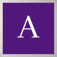Initial Letter Monogram Modern Style Lila